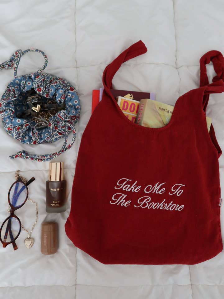 Take Me To The Bookstore Bag for wholesale by House of Jupiter