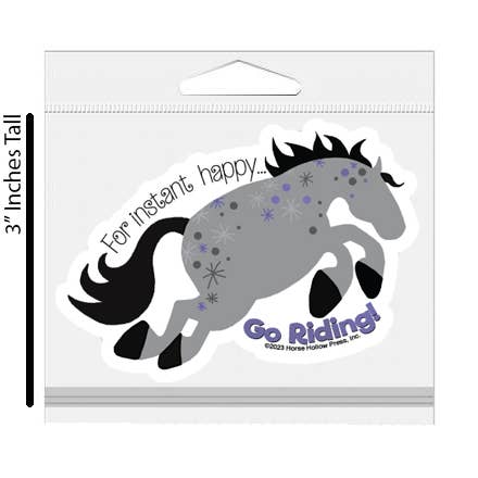 Horse Hollow Press - Wholesale Sticker - 3" Tumbler Horse Sticker / Instant Happy / WATERPROOF