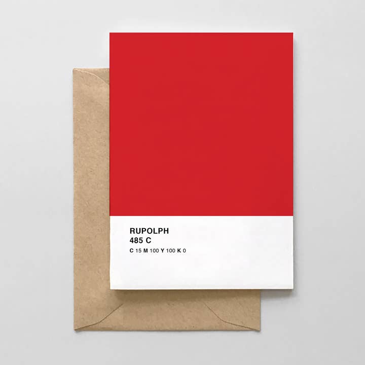 Rudolph Pantone Card for wholesale by Spaghetti & Meatballs