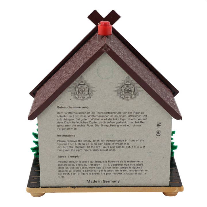 Tribal Trade GmbH - Wholesale Decorative Figurine - Wetterhaus Thermometer Bayern Bavarian Forest Cabin Retro
