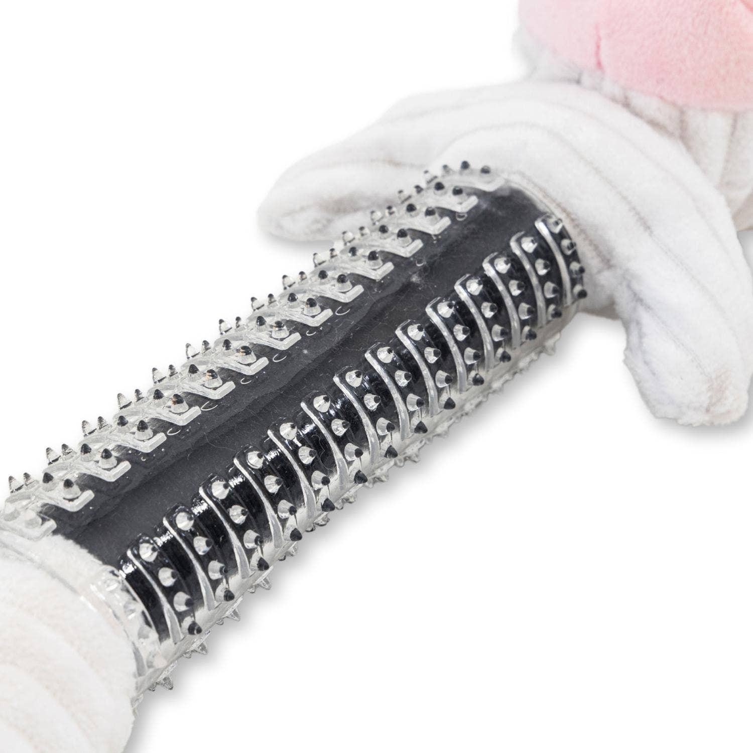 Jojo Modern Pets - Vente Jouet à mâcher – chien - Jouet à mâcher pour chien en velours côtelé noir et blanc3