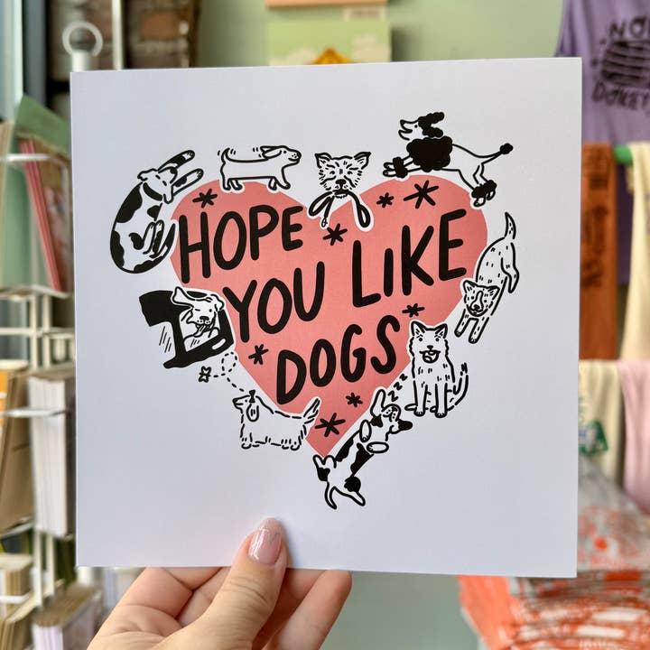 Espérons que vous aimez les chiens - Impression - 8x8" pour la vente par Paris Woodhull Illustrations