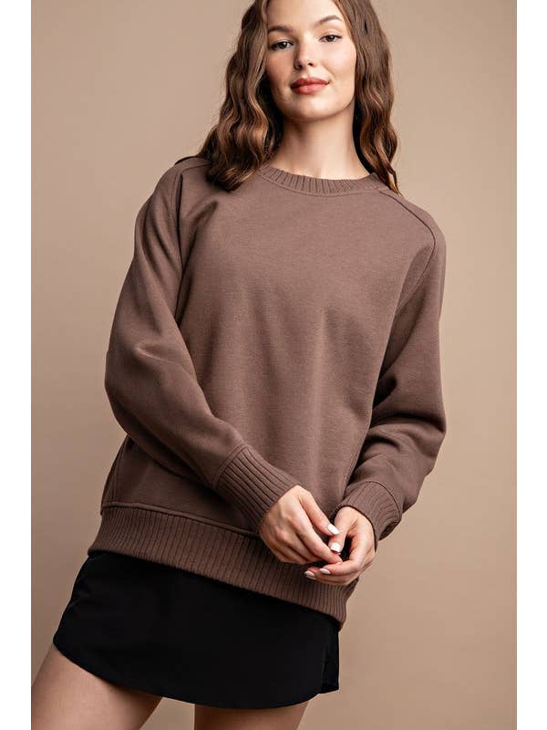 Sunday Morning – Sweatshirt - Mulher por atacado – T9797PL37 Plus Size Gola redonda Sweatshirt Francesa Terry8