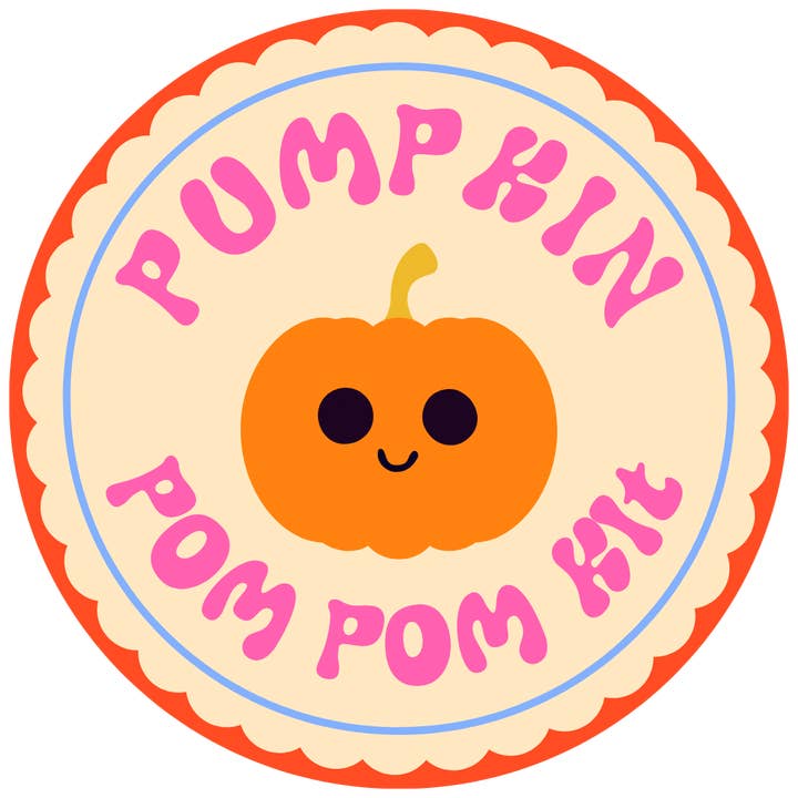 Pumpkin Pom Pom DIY Kit for wholesale by Fat Pom Poms
