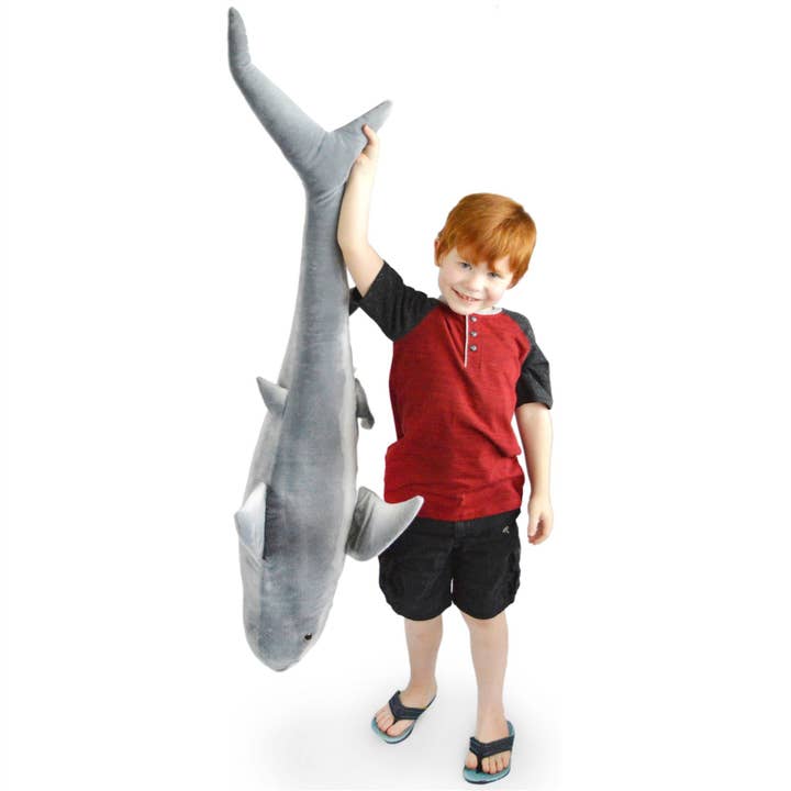 Kiki The Great White Shark | 52 Inch Stuffed Animal Plush for wholesale by VIAHART Toy Co.