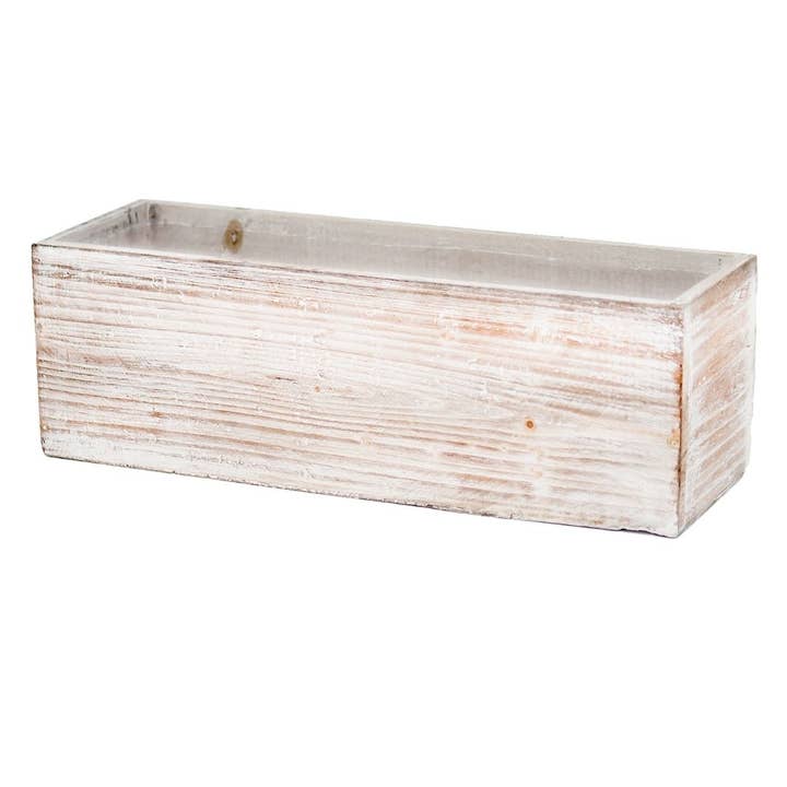 Jacobson - Wholesale Planter Box - 12"L Rectangular Wood Planter - Box of 48