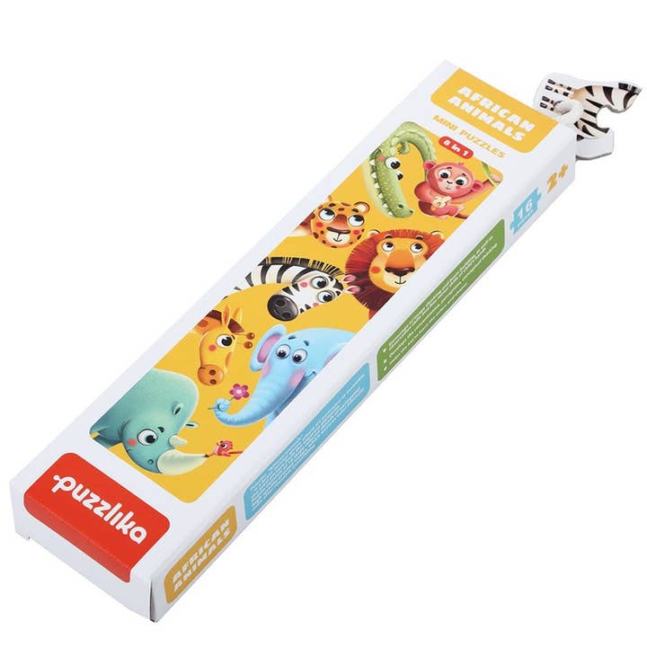 Rompecabezas clásicos Puzzlika para niños, animales africanos, 16 unidades para venta al por mayor de Wooden Toys