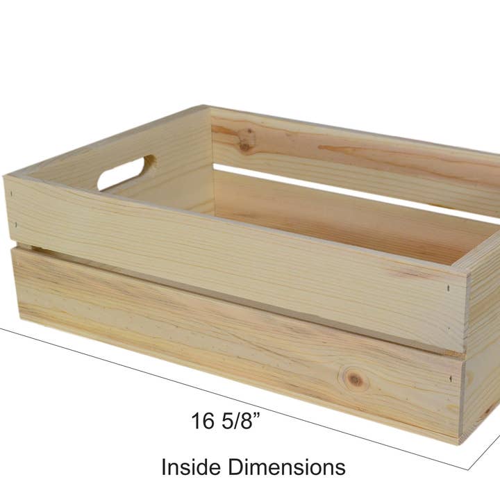 Wooden Hand Hole Crate 18 x 12″ (One) for wholesale by Poole & Sons Inc.