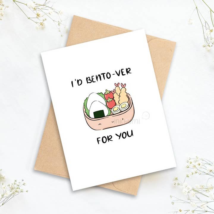 I'd Bento-Ver For You Greeting Card for wholesale by inkbymi