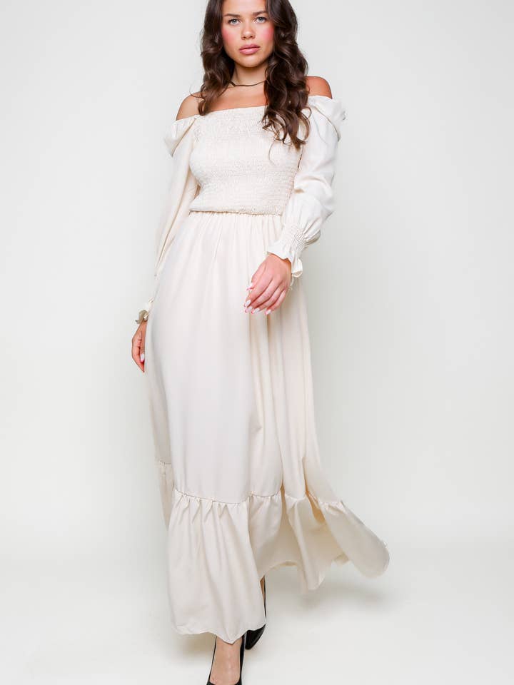 Flarix - Wholesale Dress - Women's - Smocked Square Neck Maxi Dress21