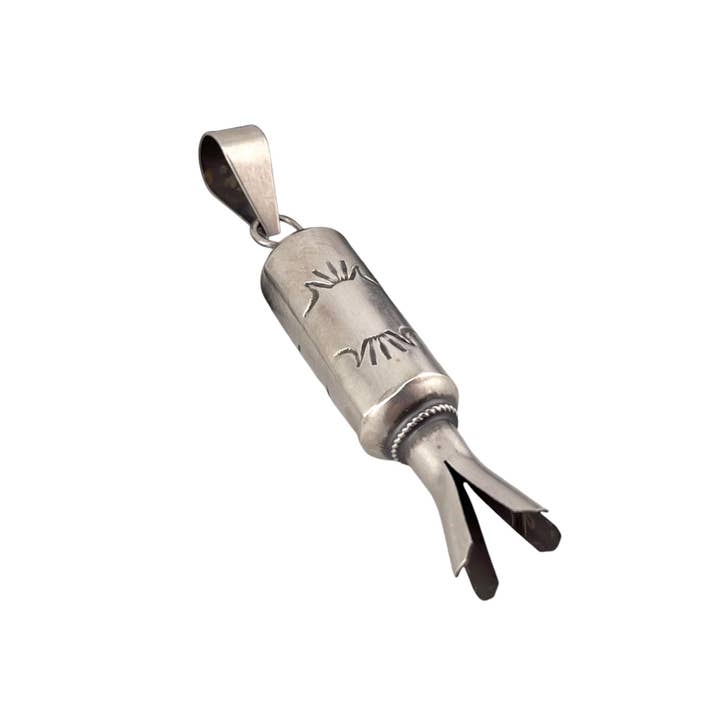 Select Lines - Wholesale Individual Charm/Pendant - Native American Imprinted Blossom Oxidized Navajo Pendant Sterling Silver1