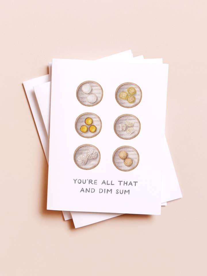 All That And Dim Sum — Asian Food Pun Congrats Card for wholesale by Amy Zhang