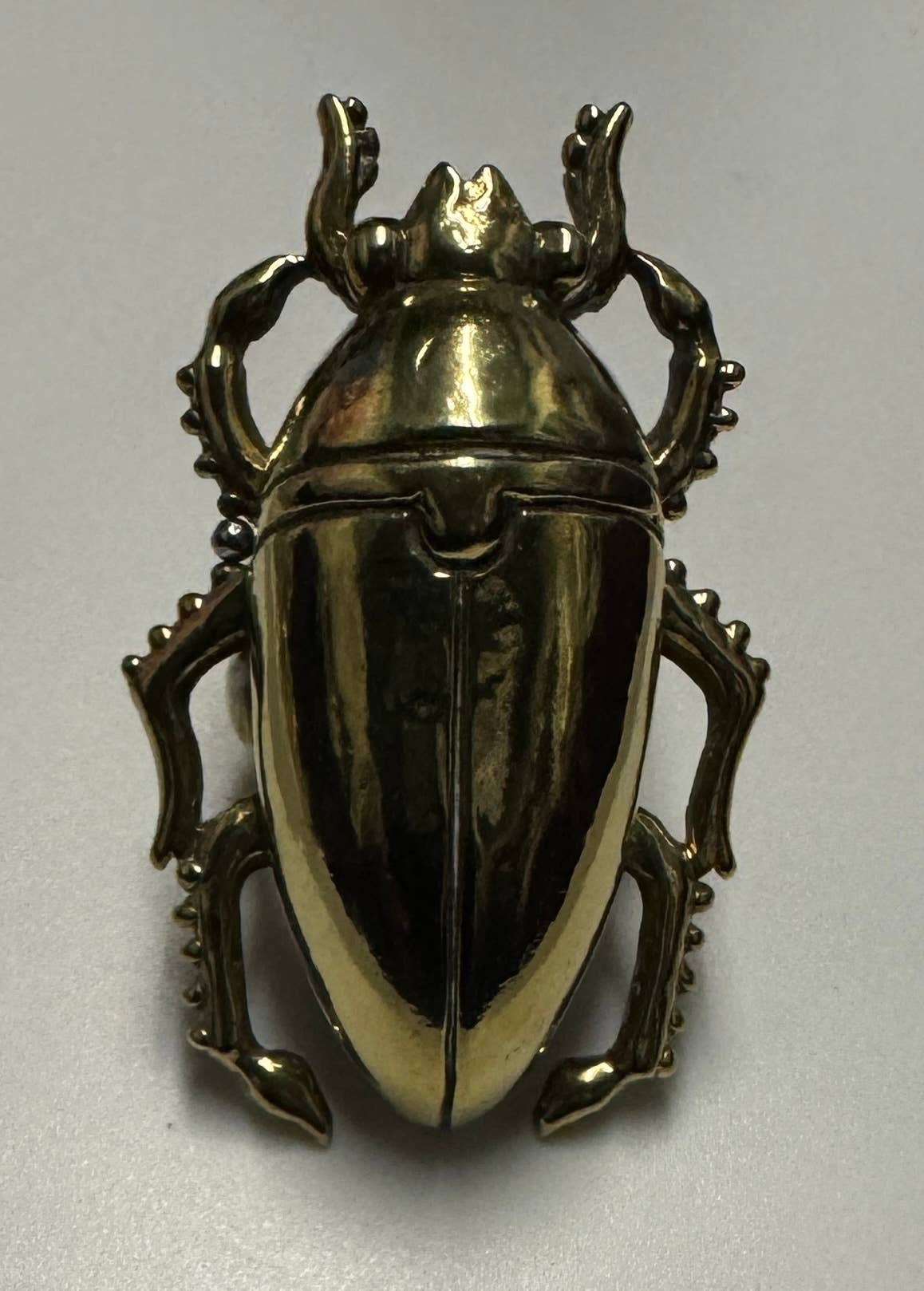 The Curator - Wholesale Band/Stacked Ring - Large Brass Scarab Ring3