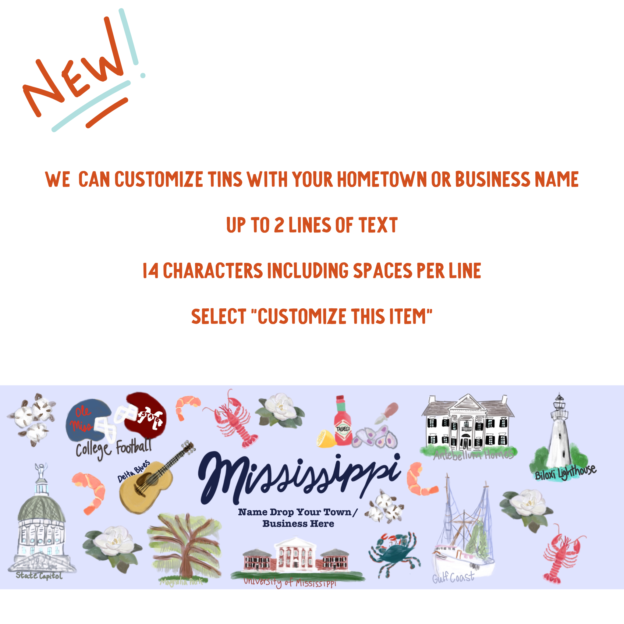 Watanut - Wholesale Cookie - Mississippi Gift Tin | Gourmet Shortbread Cookies or Nuts13