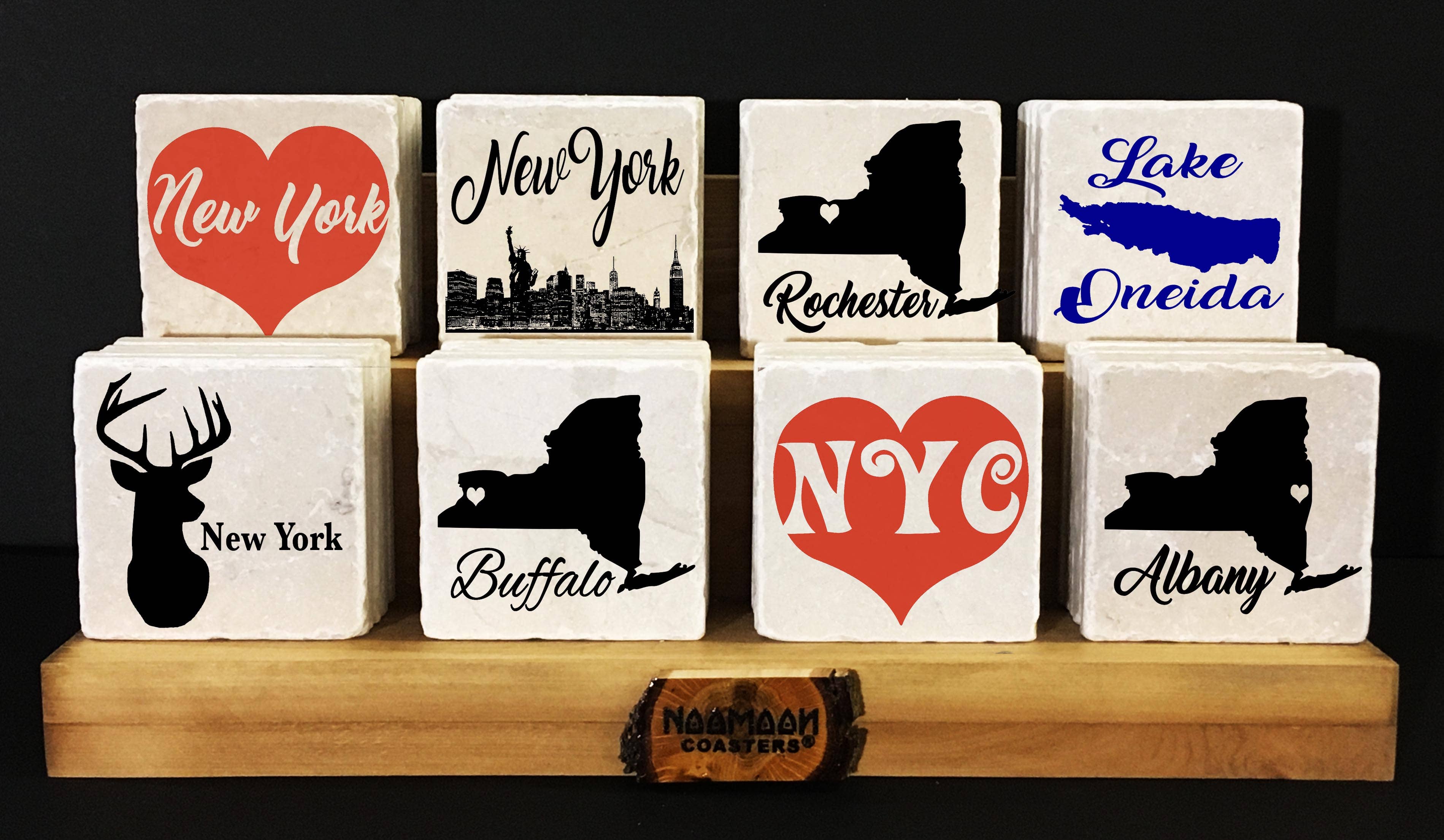 Noomoon - Wholesale Retailer Display - Home & Living - 8 Design Wooden Coaster Display6