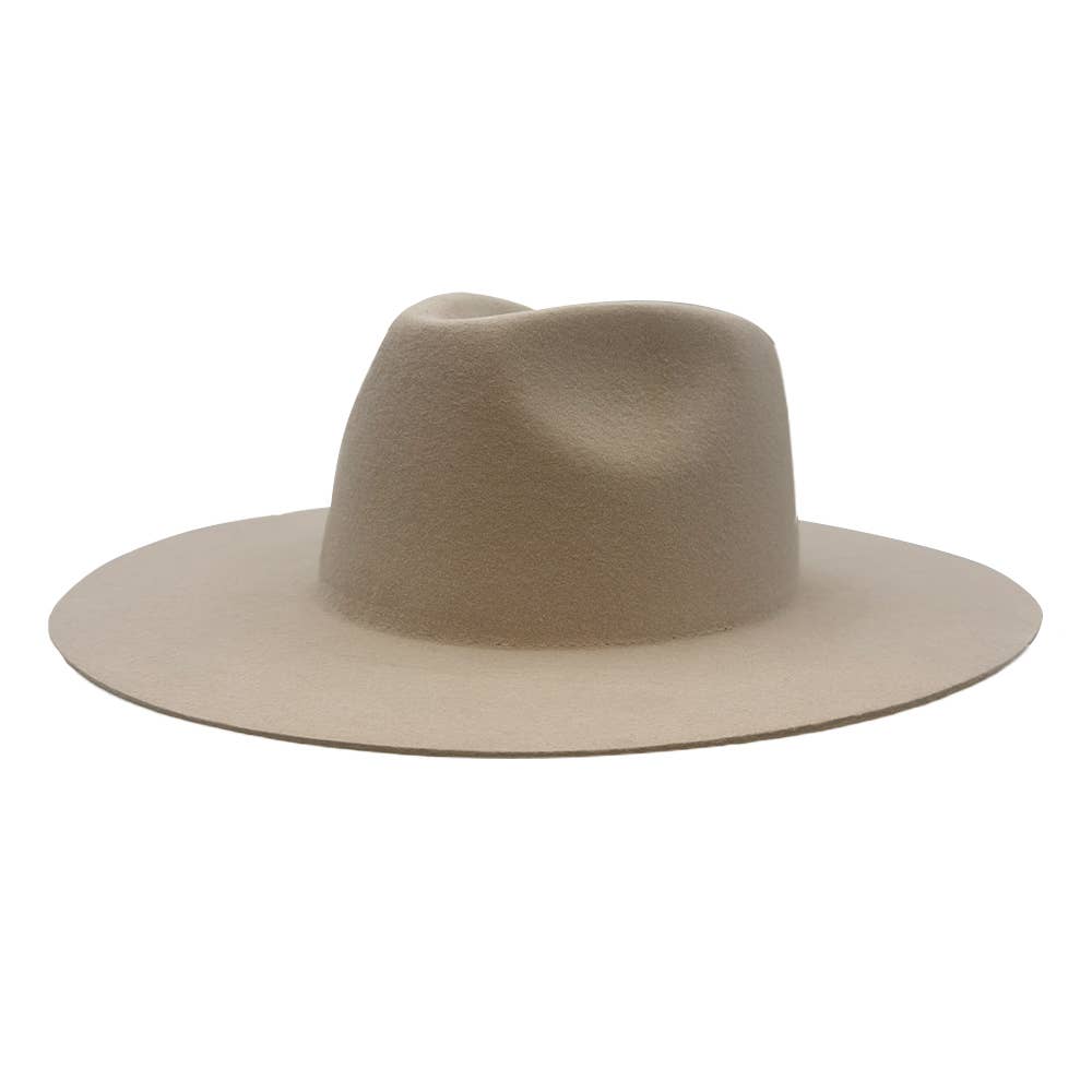 American Hat Makers - Wholesale Fedora - Unisex - 100% Wool Felt Flat Brim Fedora Hat - Style Rancher14