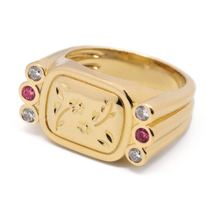 Anello da uomo Claude Cristallo e Rubino per la vendita all'ingrosso da parte di Sentiments bijoux