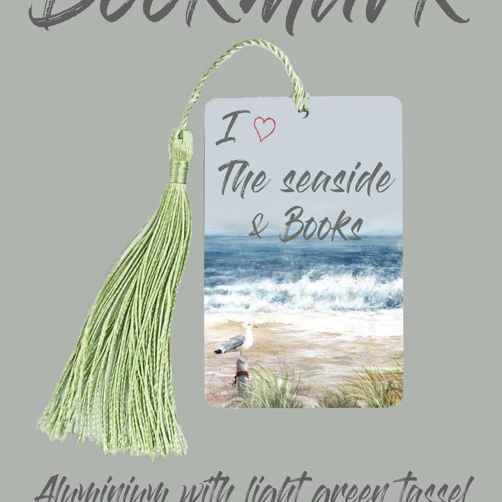 Paesaggio marino, onde che si infrangono, segnalibro in alluminio per la vendita all'ingrosso da parte di Field and Fur Gifts