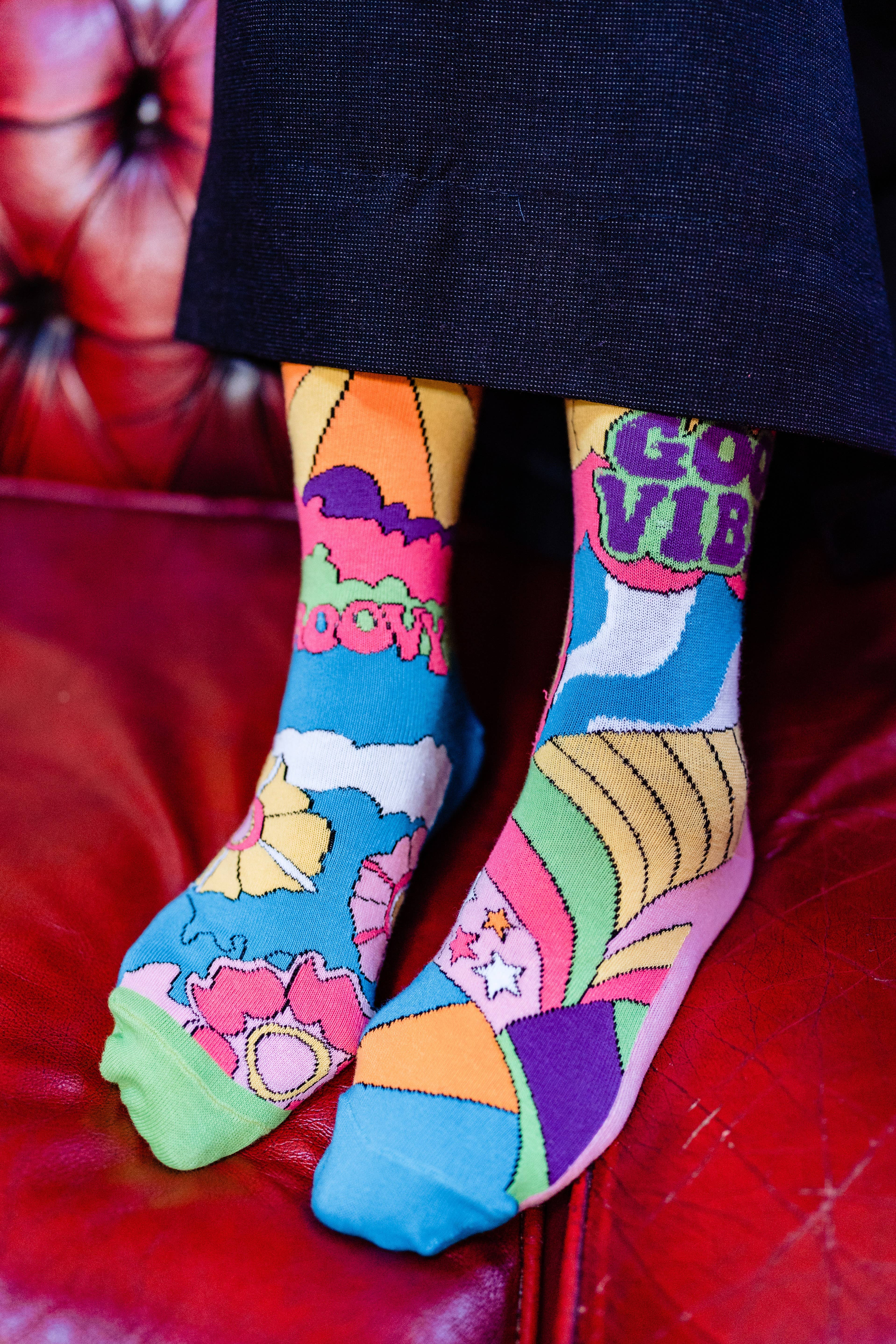 Sock Academy - Vendita all'ingrosso Calzini - Unisex - HIPPY GO LUCKY | Confezione regalo di 6 calzini spaiati - United Oddsocks7