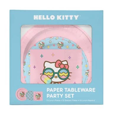 Studio Oh! - Wholesale Disposable Tableware Pack - Hello Kitty Beach Party Paper Party Pack