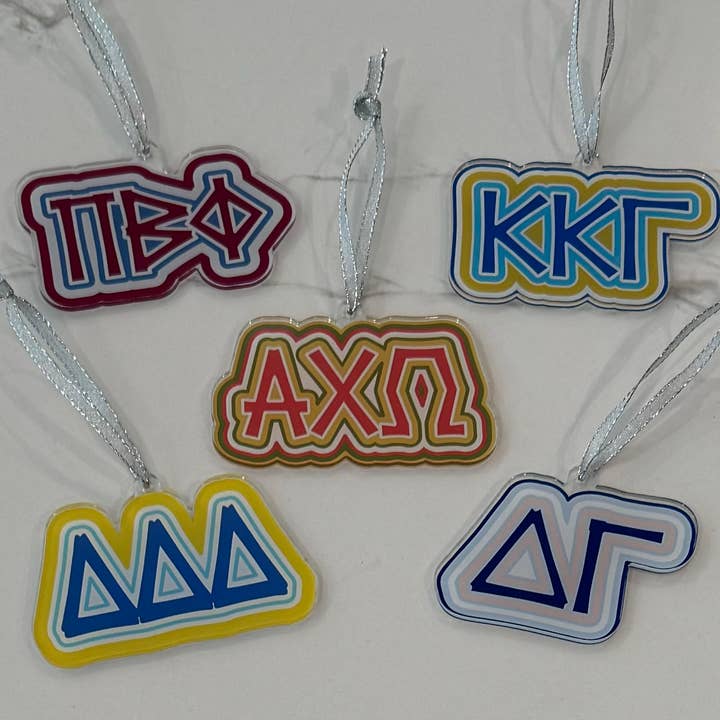 Buttongirl99 - Wholesale Ornament - Sorority Acrylic Christmas Ornament - 19 Options1