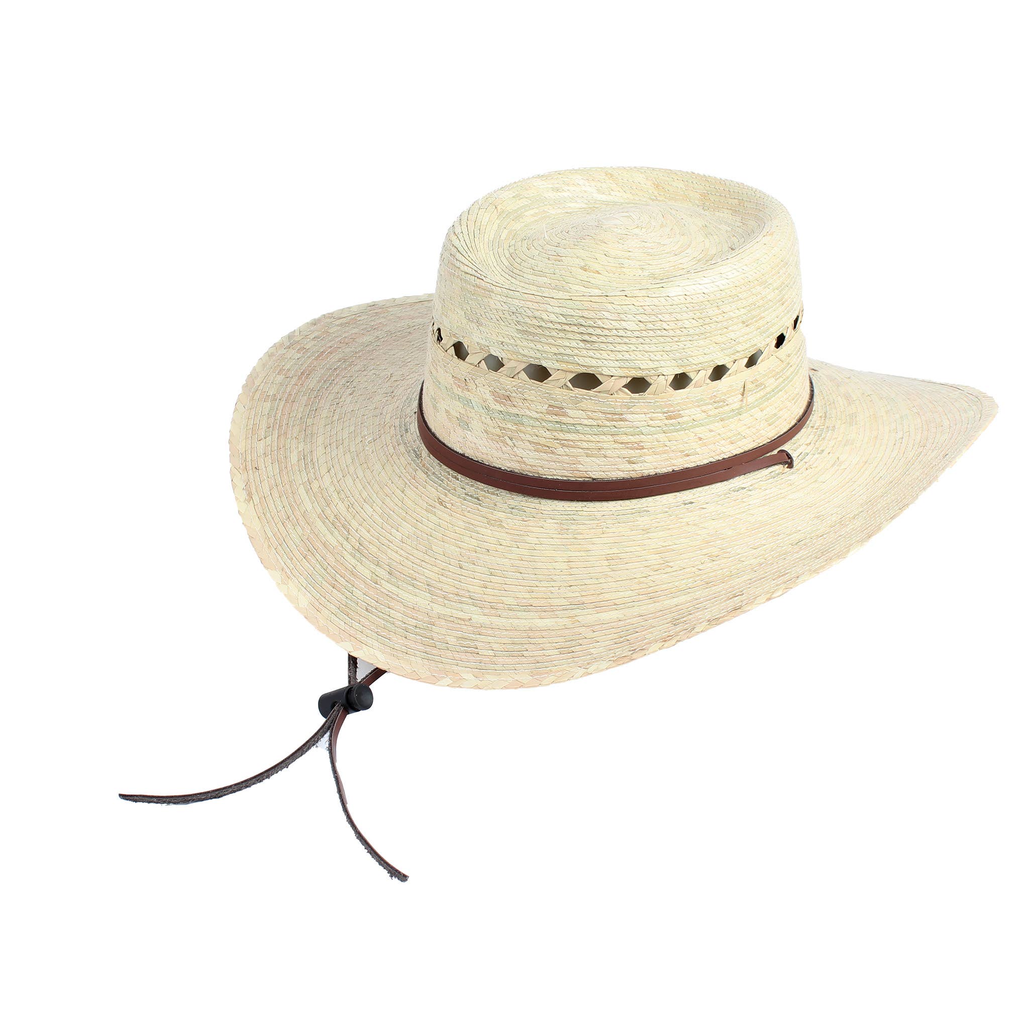 Jeanne Simmons Accessories – wholesale Stråhatt – Dam – Ventilerad Crown Gambler Palm Braid 6616 hattfjäder1