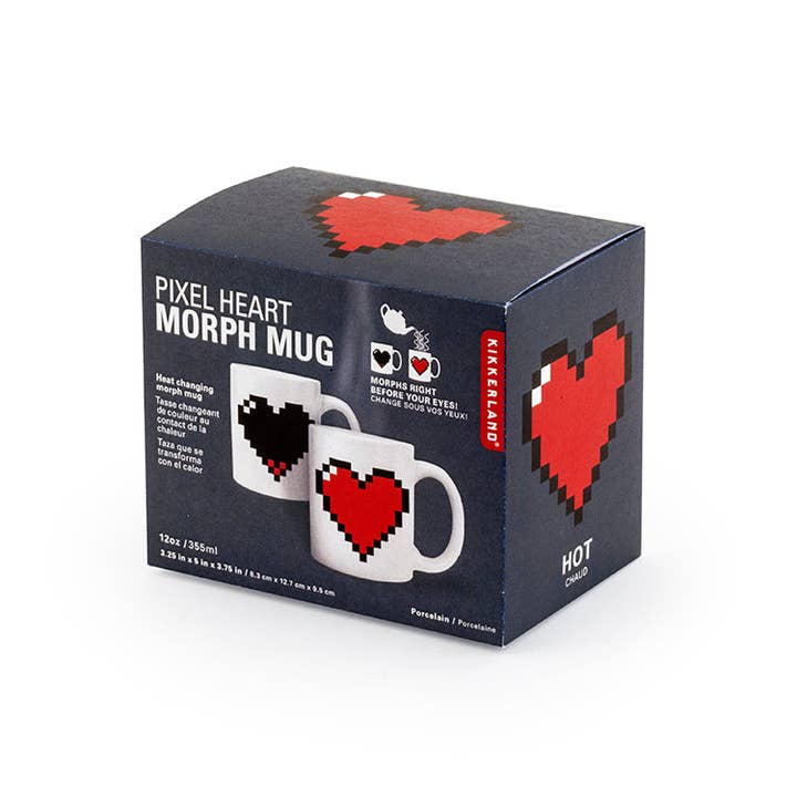 Kikkerland Design Inc - Wholesale Coffee Mug - Morph Coffee Mug Heart