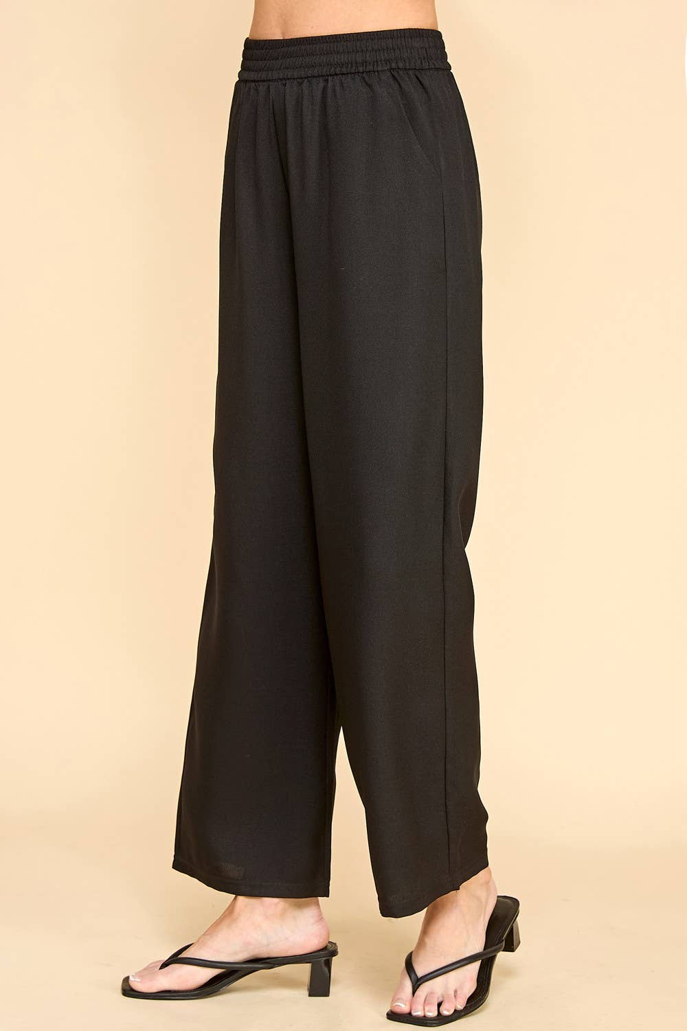 Negro PANTALONES DE PERNERA RECTA SL005 de venta al por mayor en Faire4