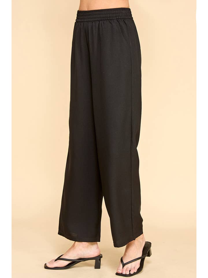 Black SL005 STRAIGHT LEG PANTS for wholesale on Faire4