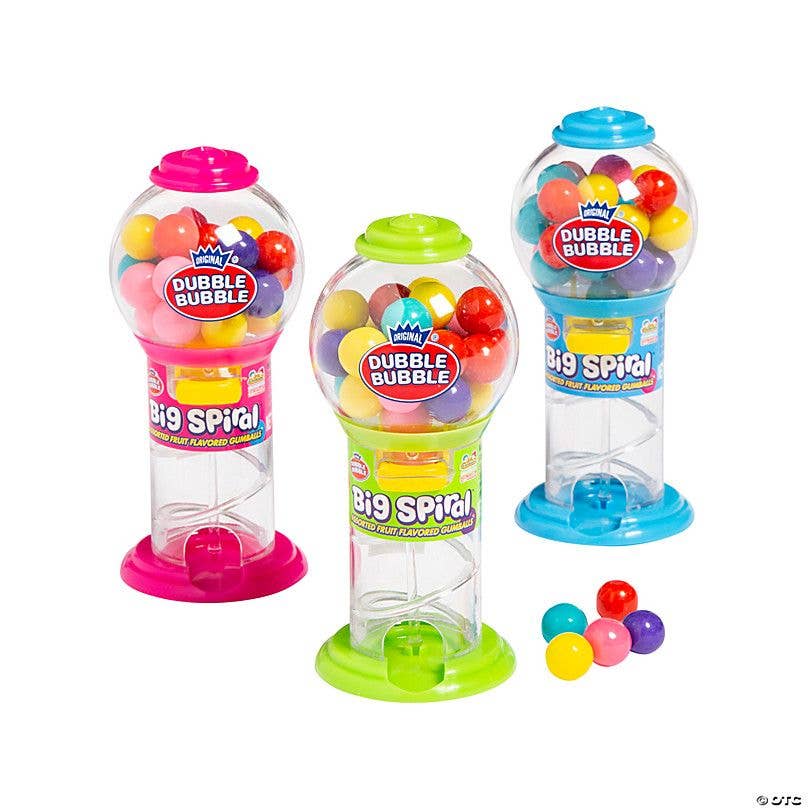 Grandpa Joe's Candy Shop - Vente Chewing-gums - Machines à gommes en spirale Kidsmania Dubble, grande taille, 12 carats