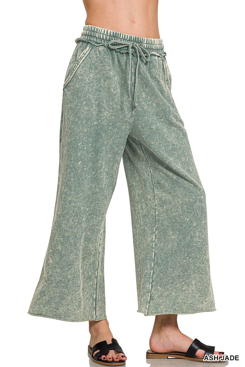 42POPS - Vente Pantalon – femme - ",.._ PALAZZO EN MOLLETON FRANÇAIS LAVÉ AVEC POCHES11