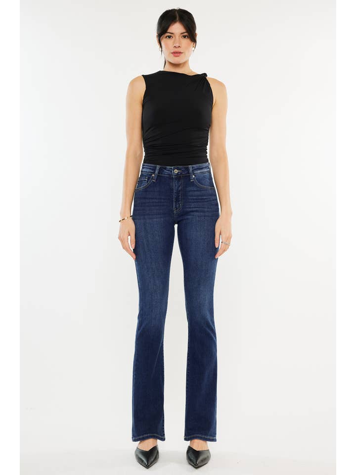 DARK OPEN PACK HIGH RISE BOOTCUT JEANS-KC20004D for wholesale on Faire5