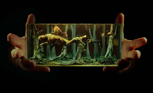 Merchemy – Engroshandel Natlys – Diorama Zombie Spinosaurus Epoxy Natlampe Hjemmedekoration5