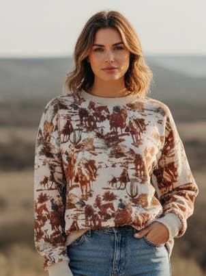 VR200 COWBOY SWEATSHIRT (7 stk.) for engroshandel hos VARSITY RODEO