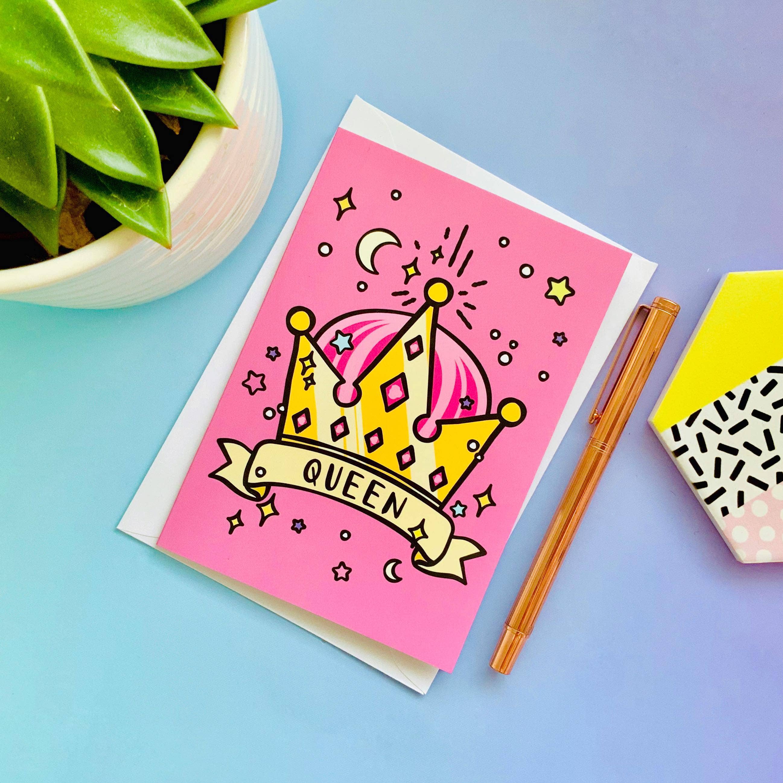 CoconuTacha - Wholesale Birthday Card - Queen Greeting Card1