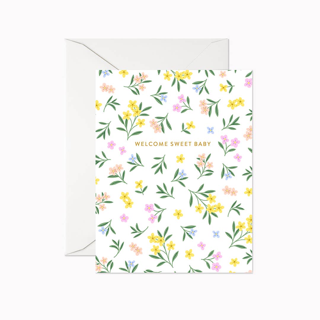 Linden Paper Co. - Wholesale Baby Card - Welcome Sweet Baby | Greeting Card