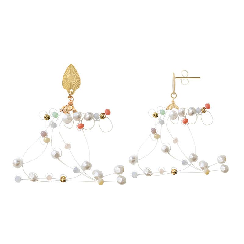 AMORINO SRL - Wholesale Dangle Earrings - DANGLING EARRINGS WITH CRYSTALS AND PEARLS - NK2112480F71