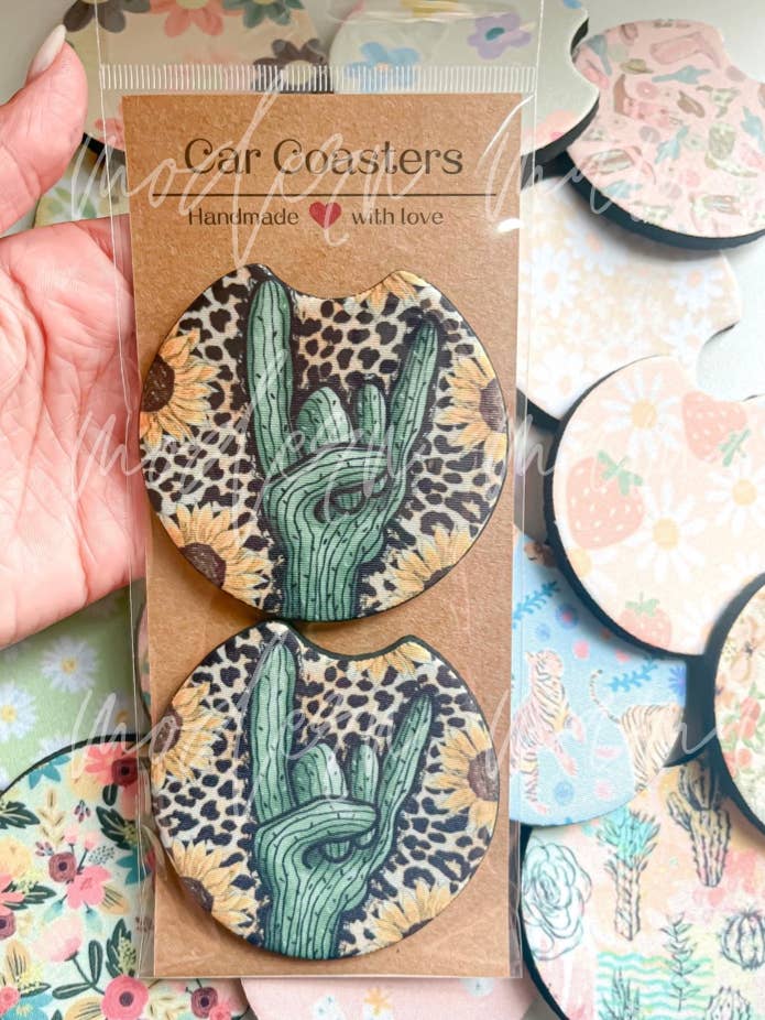 Western Car Coasters | Anpassad | Biltillbehör för wholesale av Modern Mama