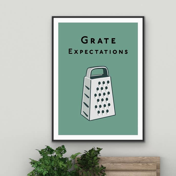 Grate Expectations - Kitchen Print for wholesale by The Printed Word Store