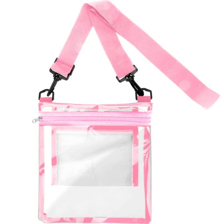 Slim Rectangle Clear Transparent Crossbody Shoulder Bag for wholesale by Diacly