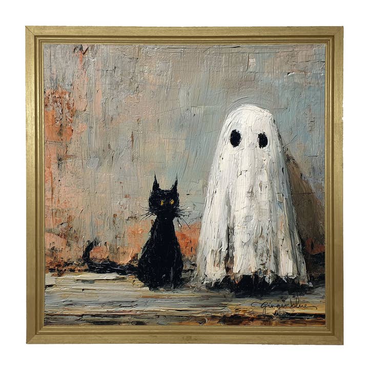 ginger blue - Wholesale Art Print - Black Cat and Ghost7