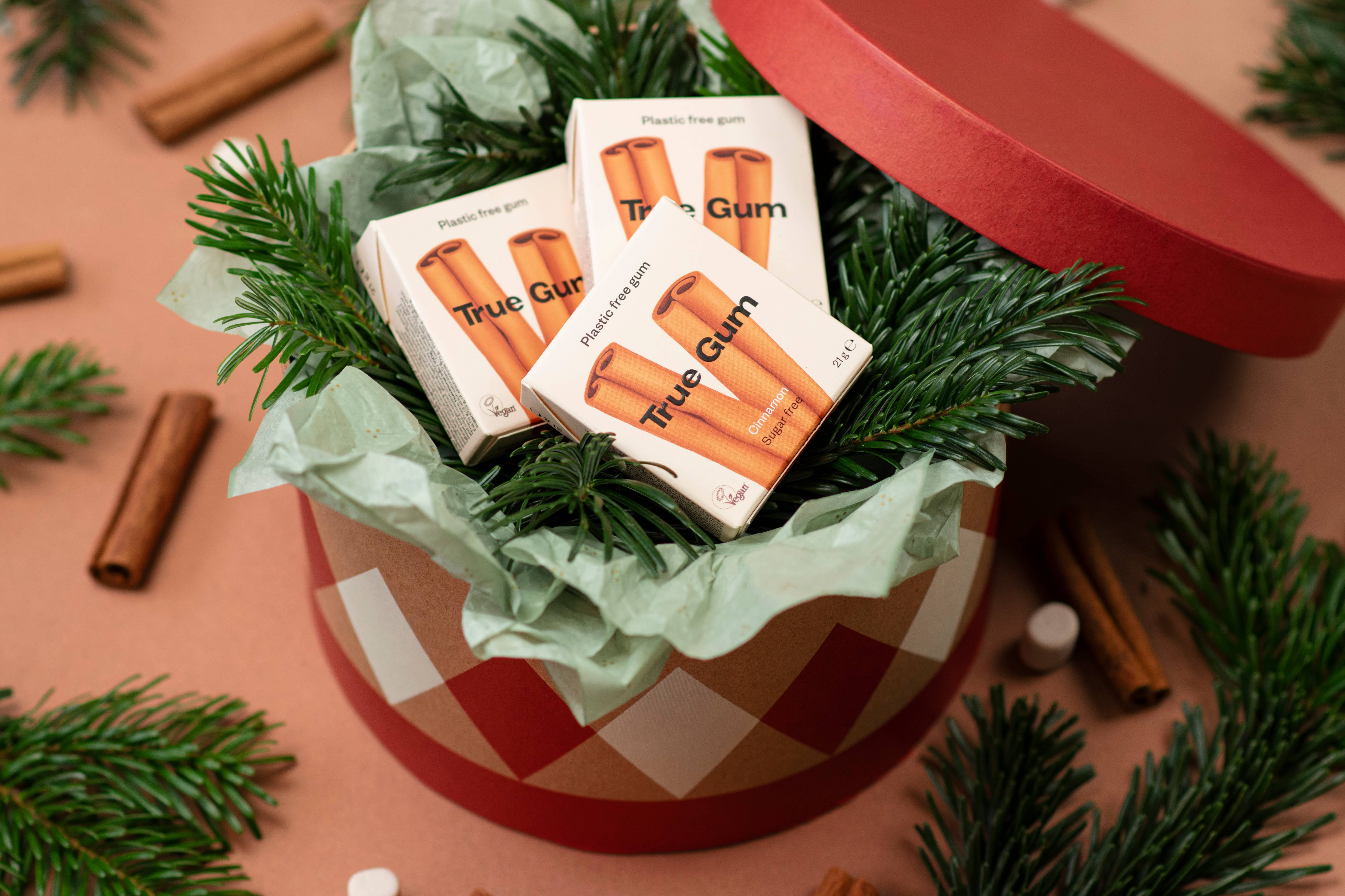 Gourmandise - Vente Chewing-gums - Chewing-gum sans plastique saveur cannelle TRUE GUM2