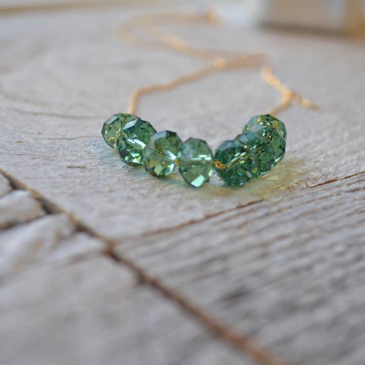 Sela+Sage - Wholesale Pendant/Charm Necklace - Swarovski Emerald Necklace – Bridal & Everyday Chic