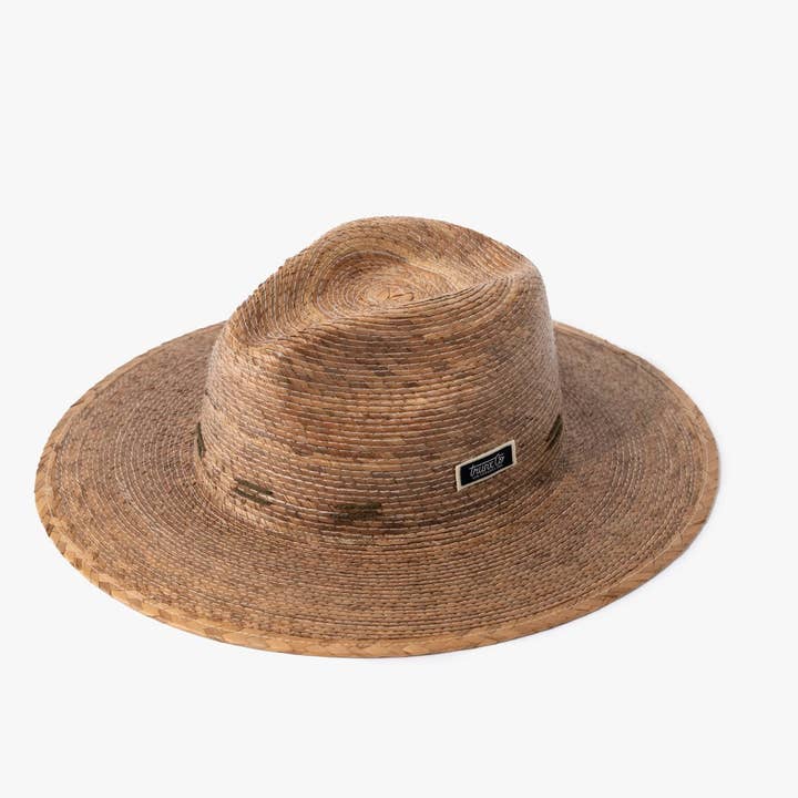 The Gichi-Gami 'Great Sea' Palm Fiber Sunshade Hat for wholesale by Trunx