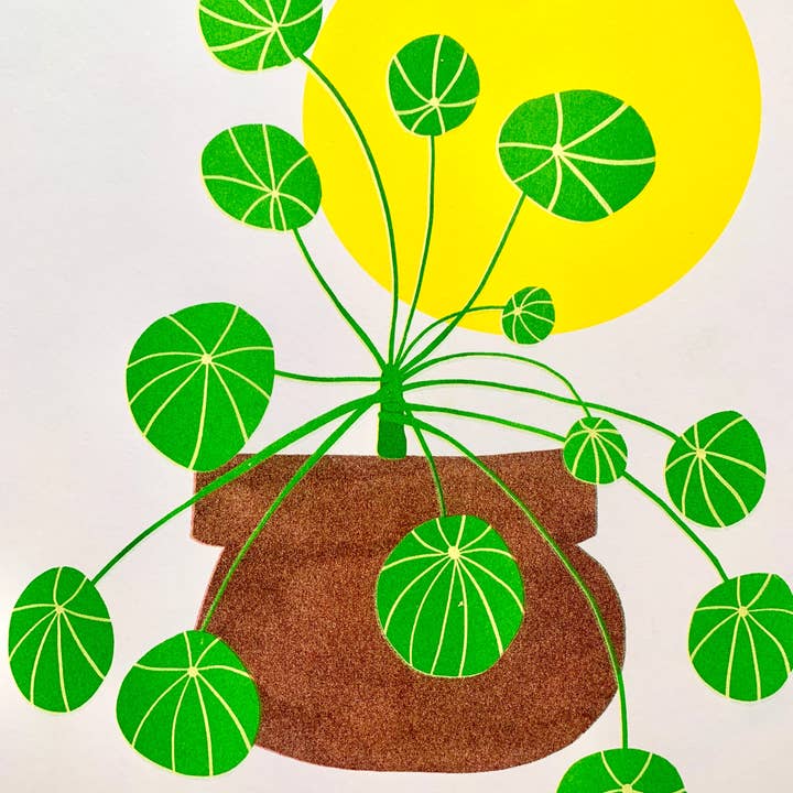 Impressão Risograph - Pilea 8.5x11 por atacado de StitchPrism
