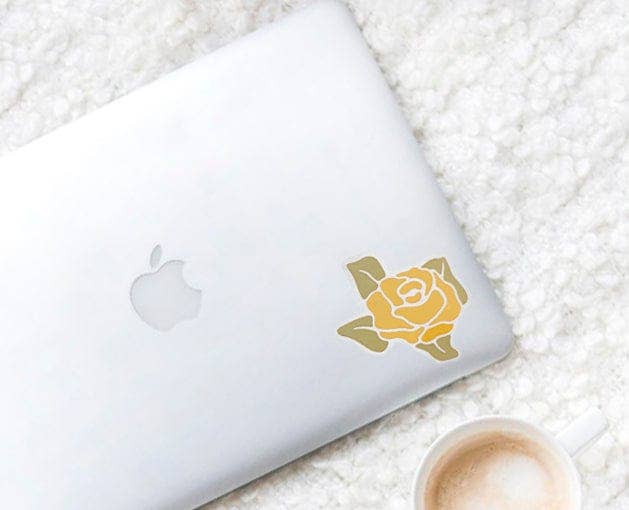 River Road Clothing Company – wholesale Sticker – Yellow Rose Sticker1