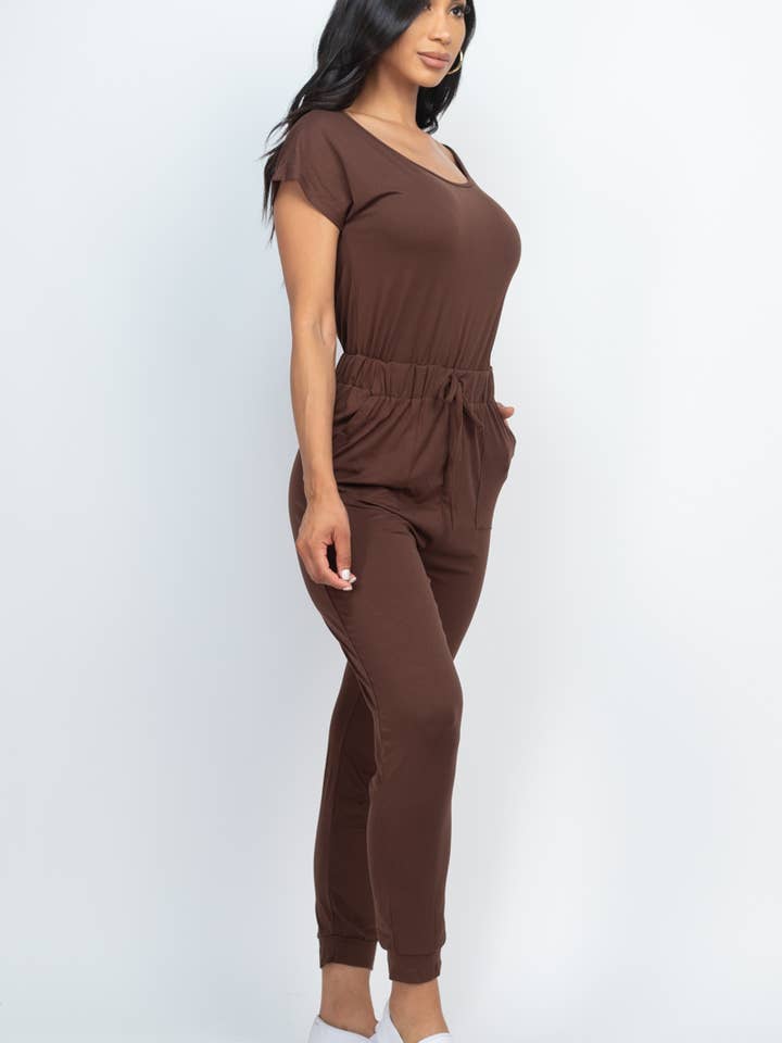 CAPELLA APPAREL – Großhandel Jumpsuit – Damen – Jumpsuit mit zwei Wege-Schultern und Kordelzug25