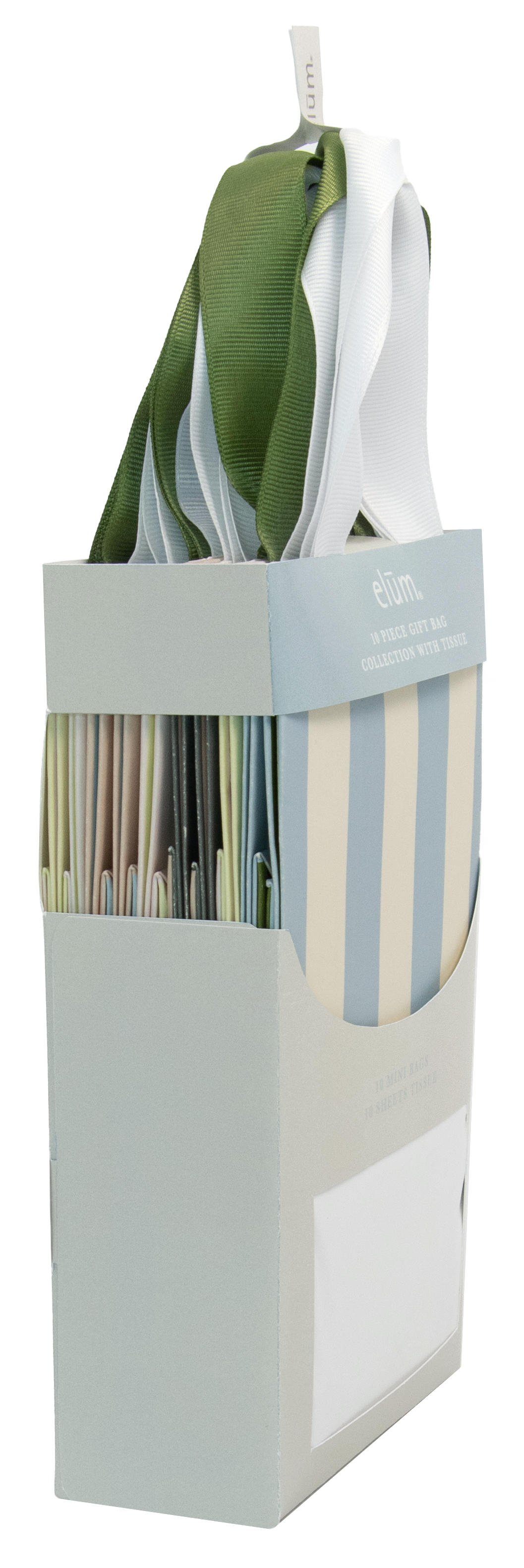 Elum Designs - Wholesale Gift Bag Set/Pack - GB, Striped, 10 Piece Gift Bag Tissue - Gift Bag1