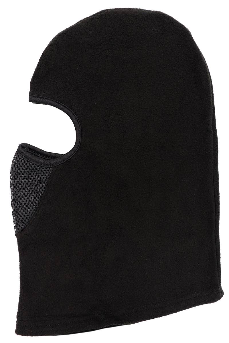 Black Fleece Single Hole Mesh Panel Full-Cover Balaclava for wholesale on Faire2