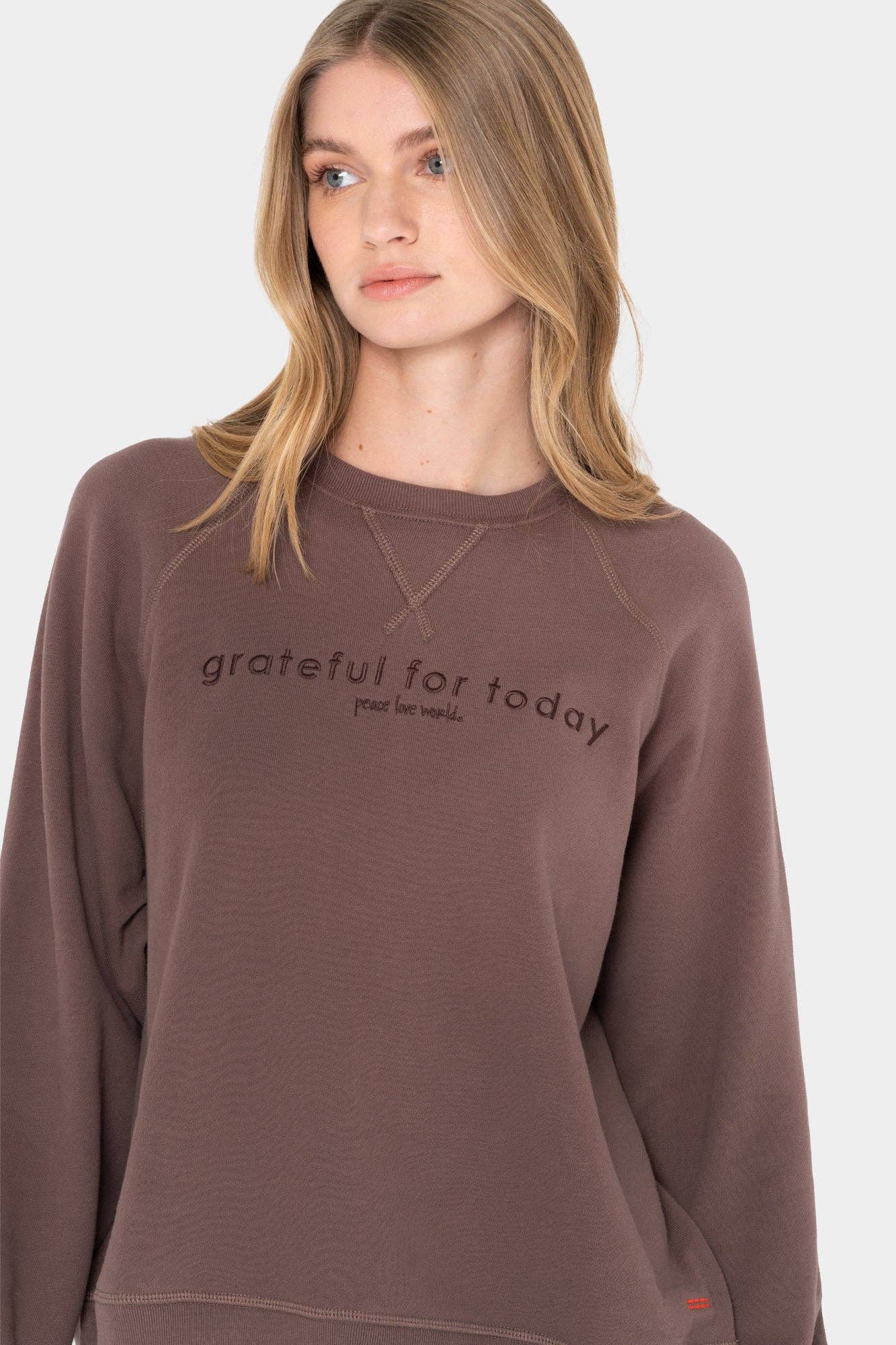 Peace Love World - Wholesale Sweatshirt - Women's - Core Crewneck Sweatshirt4